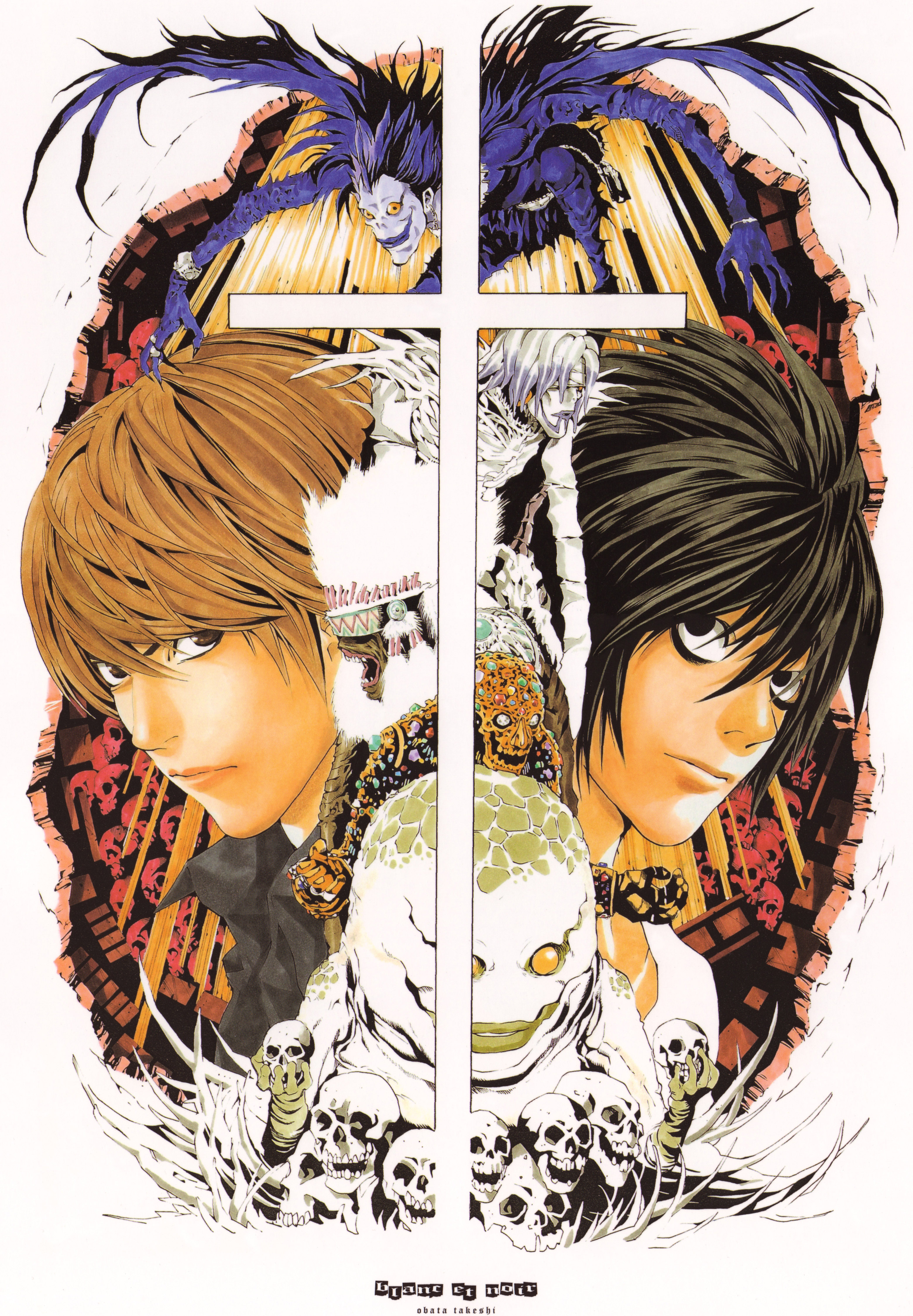 Obata Takeshi Death Note L Ryuk Yagami Light Male | #25414 | Yande.re